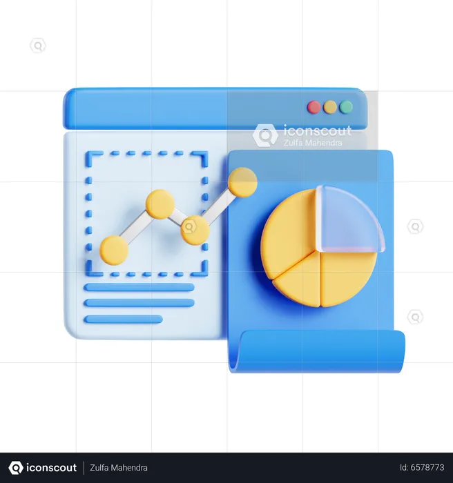 Analysis Website  3D Icon