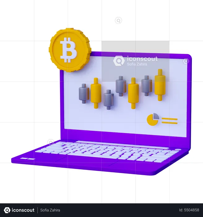 Analyst bitcoin  3D Icon