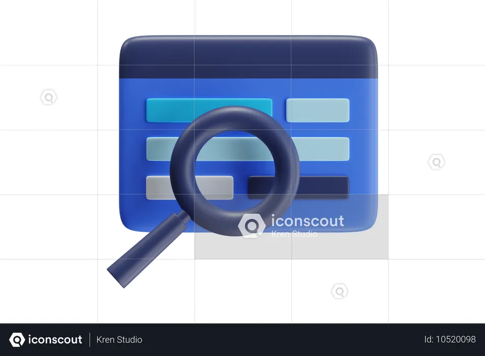 Analytic Search  3D Icon