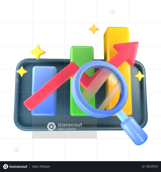 Analytics Bar Chart  3D Icon