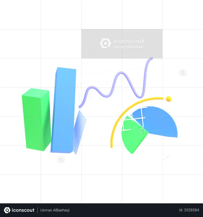 Analytics Chart  3D Illustration