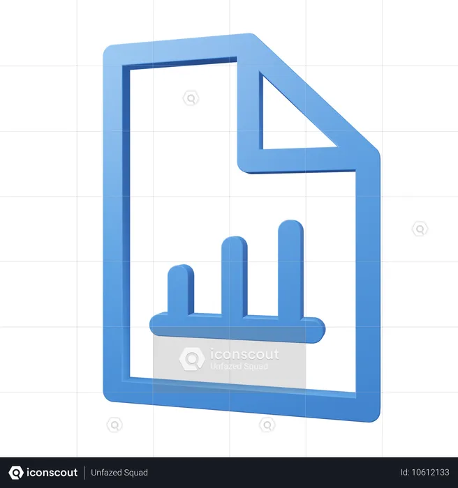 Analytics file  3D Icon