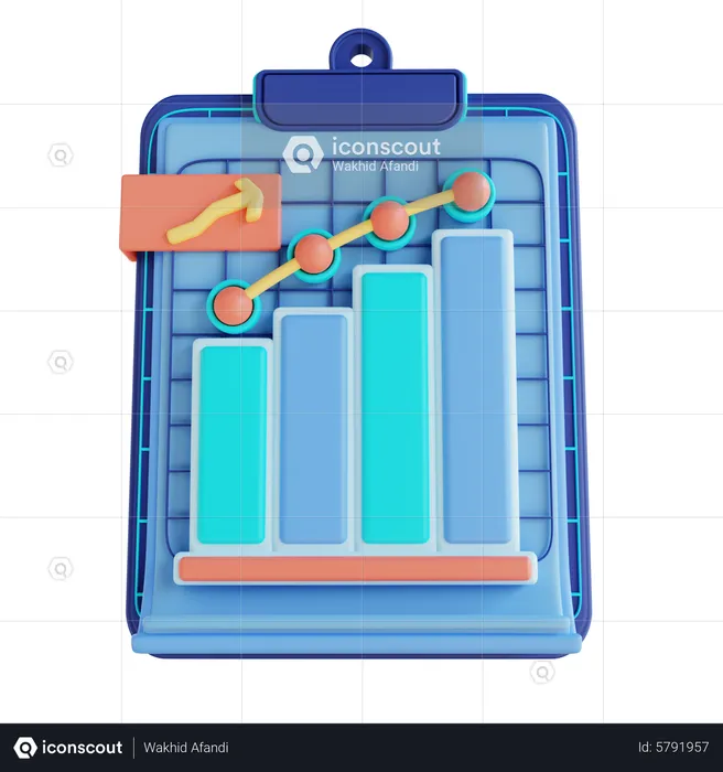 Analytics Growth Report  3D Icon