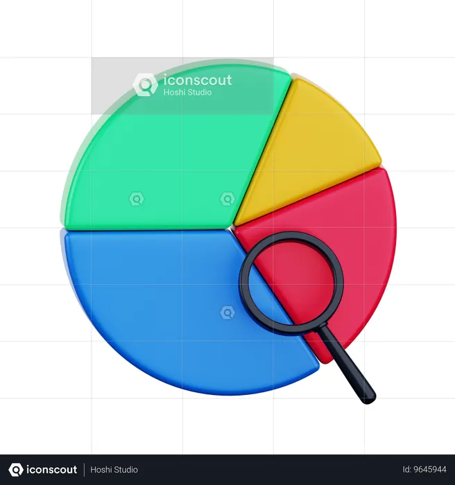 分析円グラフ  3D Icon