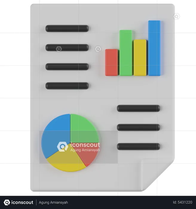 Analytics Report  3D Icon