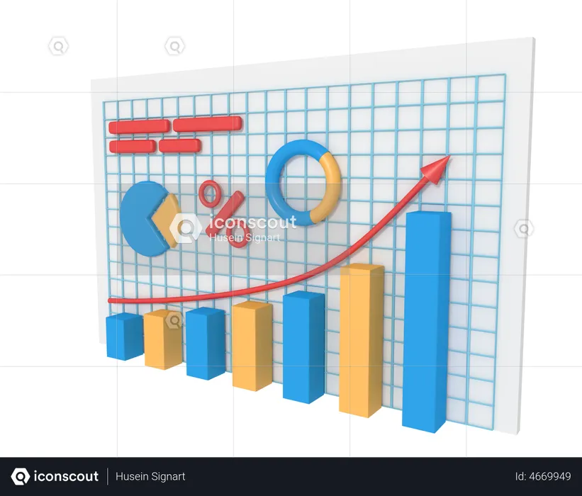 Analytics-Wachstum  3D Illustration