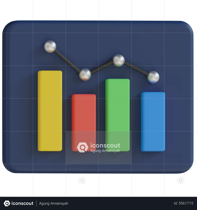 Analytisches Diagramm  3D Icon