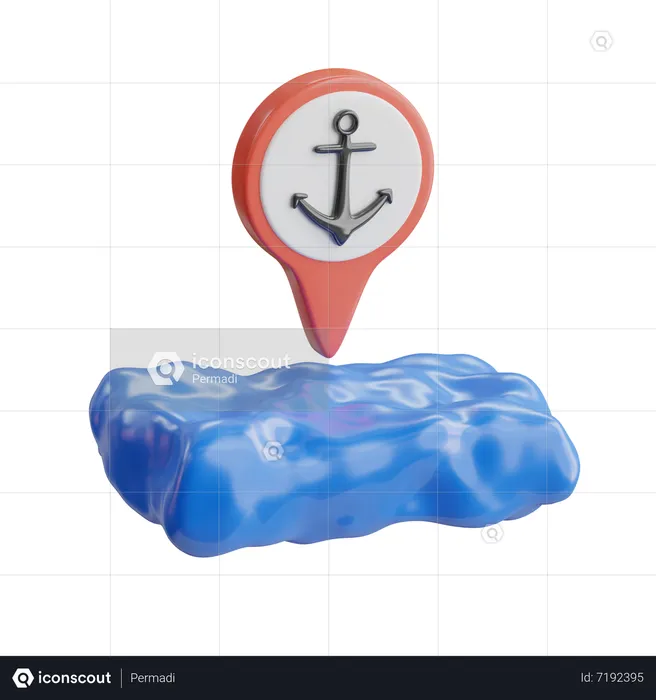 Anchor Location  3D Icon