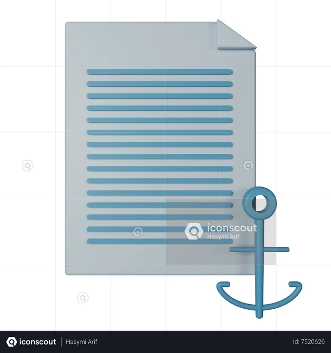 Anchor Text  3D Icon