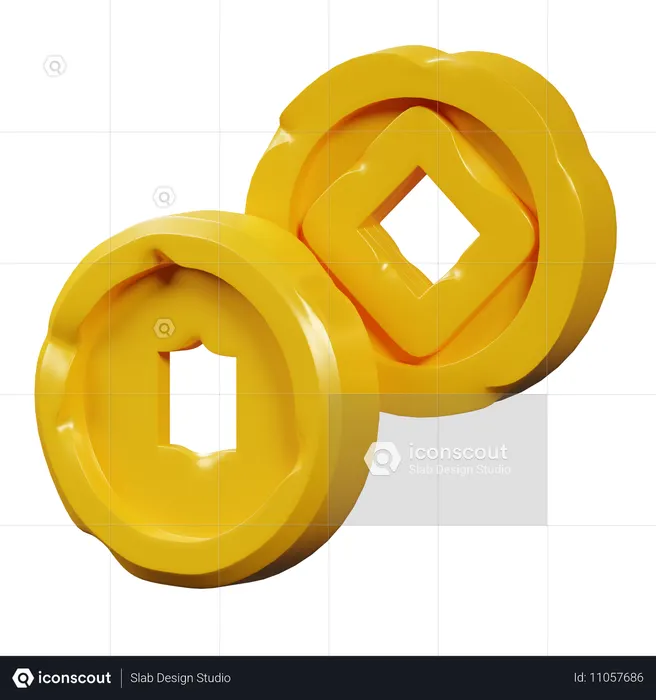 古代のコイン  3D Icon