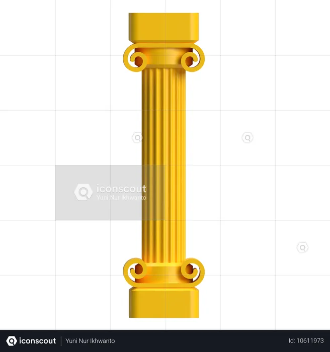 Ancient Pillar  3D Icon