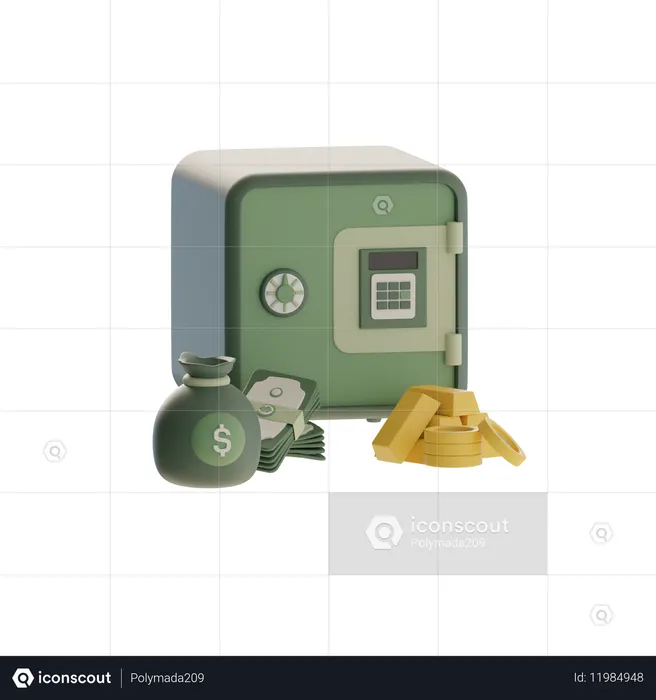 And Coin Bag  3D Icon