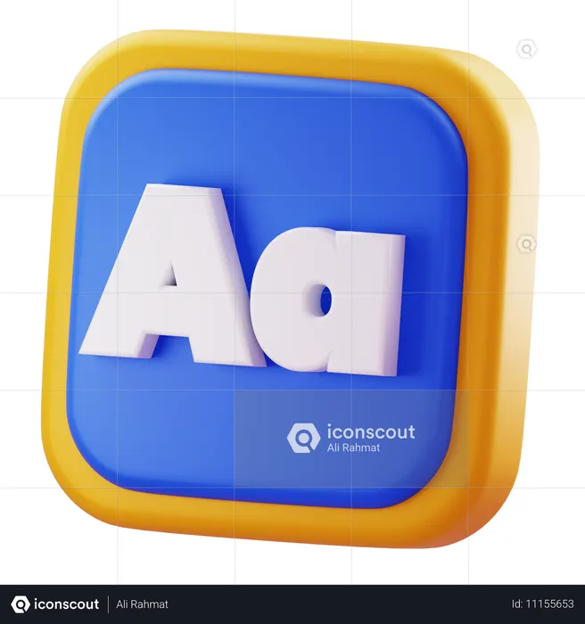 Groß-/Kleinschreibung ändern  3D Icon