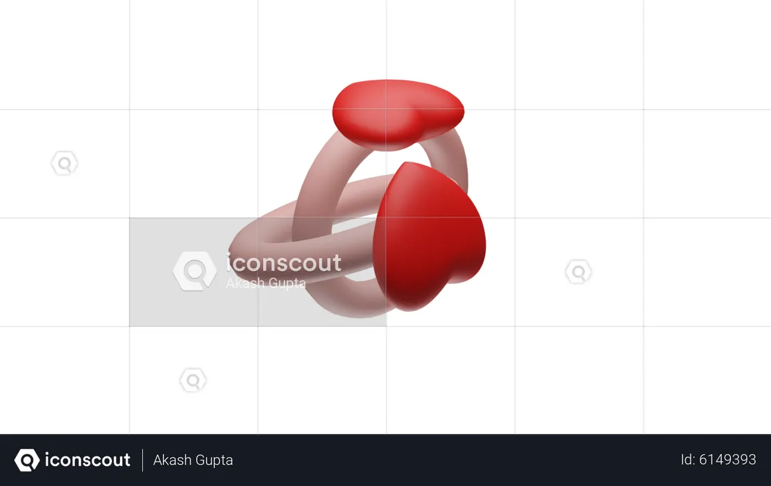 Anéis dos namorados  3D Icon