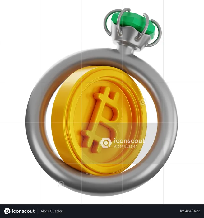 Anel bitcoin  3D Icon