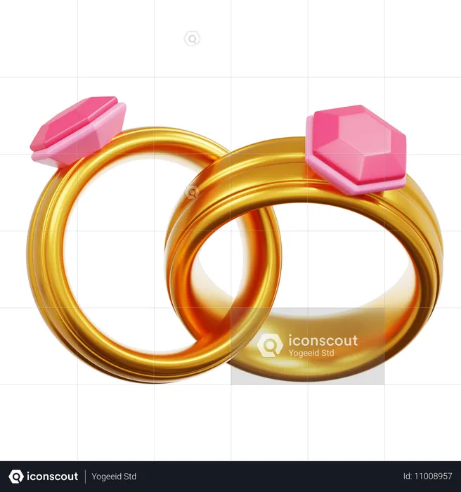 Anel de diamante  3D Icon