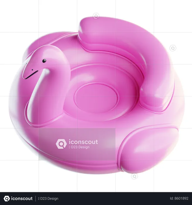 Anel de natação flamingo  3D Icon