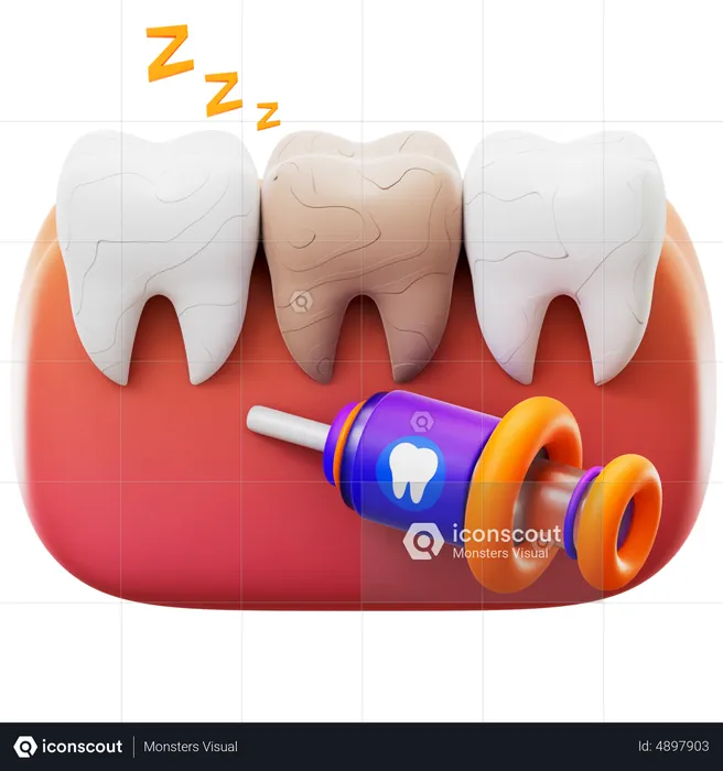 Anestesia dentária  3D Icon