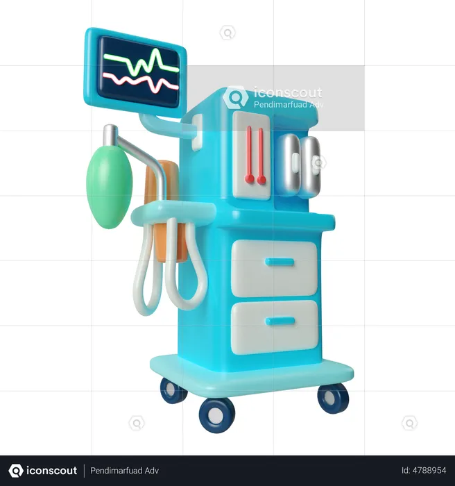 Anesthesia Machine  3D Illustration