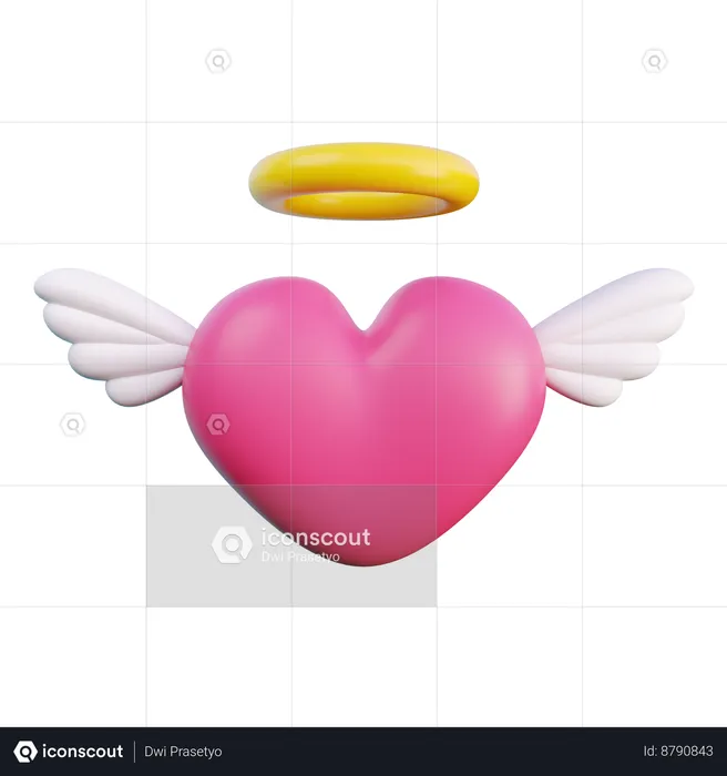 Corazón de Angel  3D Icon