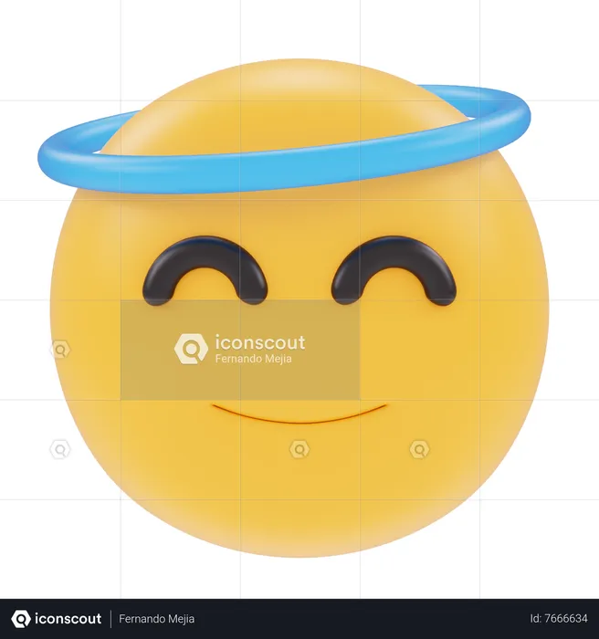 Angel Emoji Emoji 3D Icon