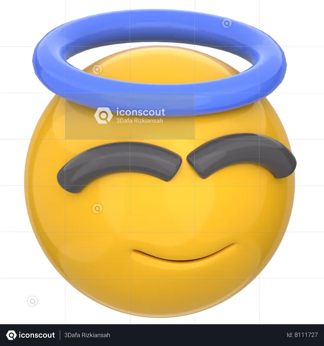 Angelic Emoji 3D Icon