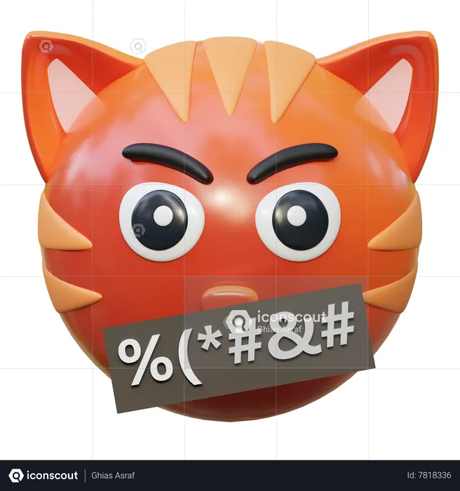 Anger Emoji 3D Icon