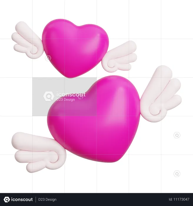 Angle Heart  3D Icon