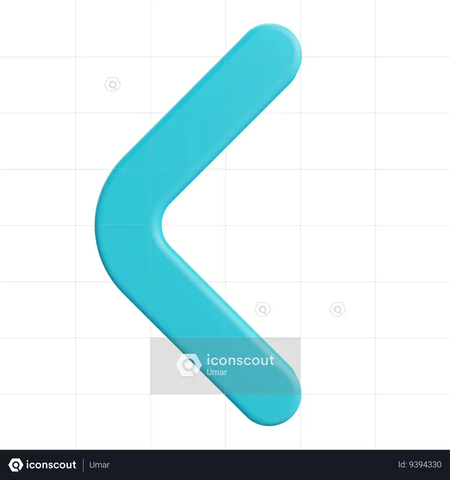 Angle Left  3D Icon