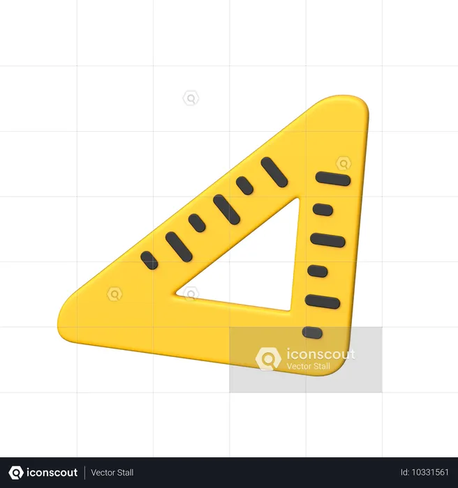 Angle Ruler  3D Icon