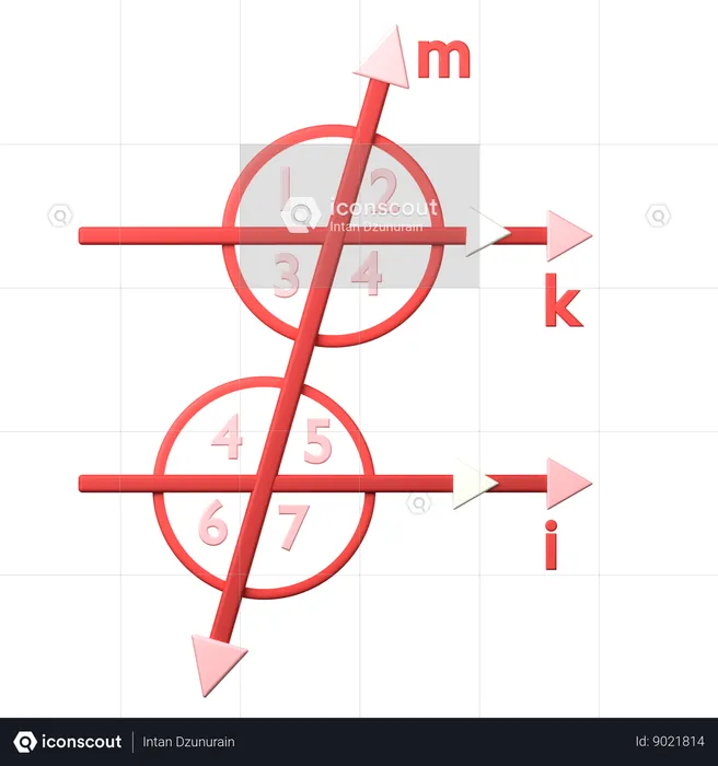 Angles opposés et face  3D Icon