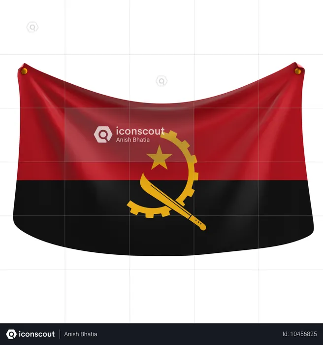 Angola Flag 3D Icon
