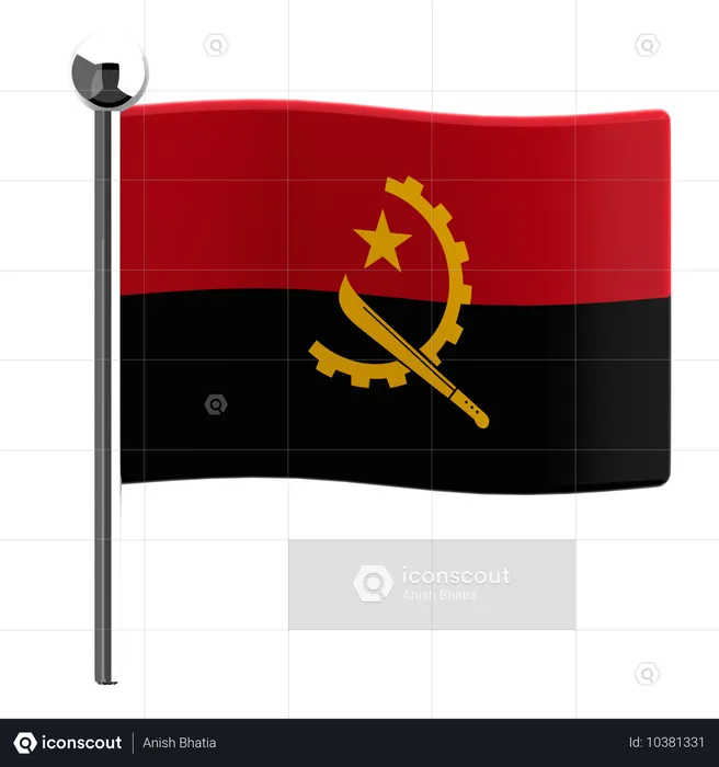 Angola Flag 3D Icon