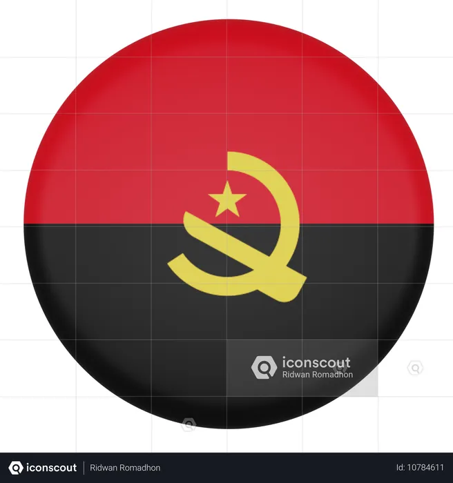 Angola Flag 3D Icon