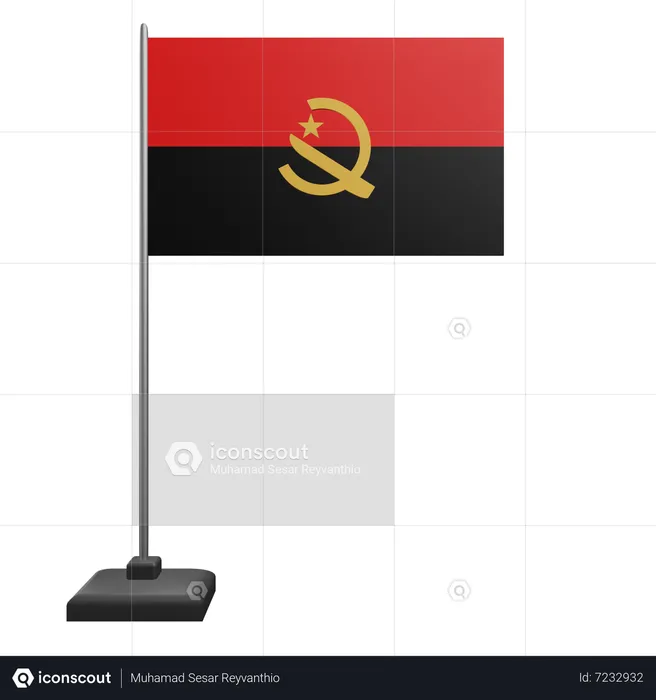 Angola Flag  3D Icon