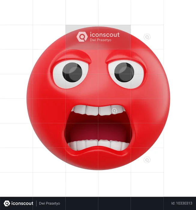 화난 Emoji 3D Icon