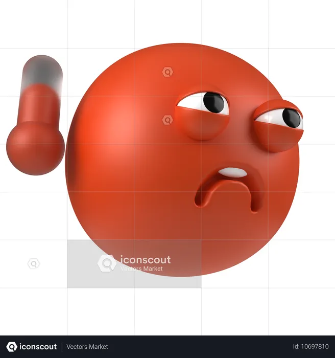 화난  3D Icon