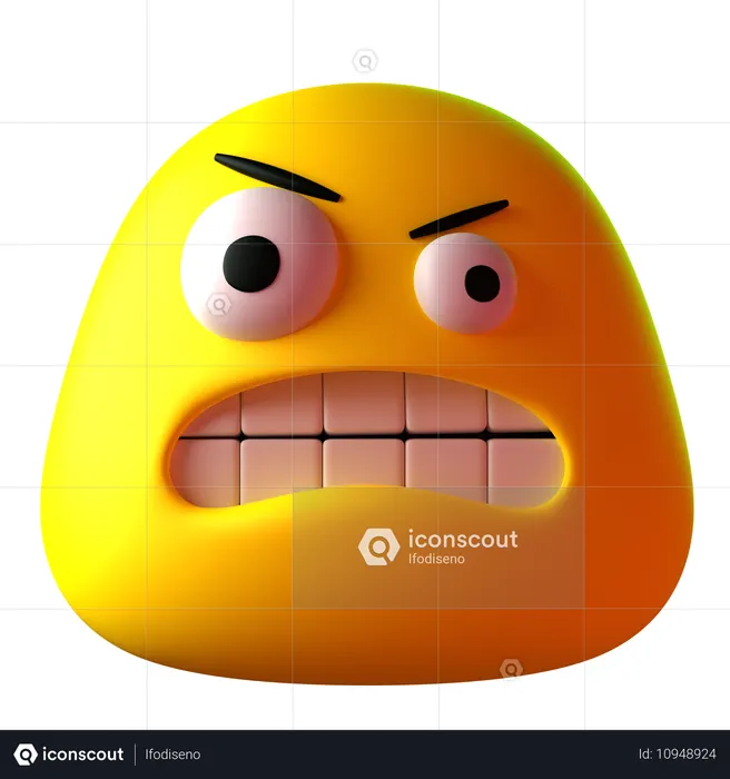 Angry Emoji 3D Icon