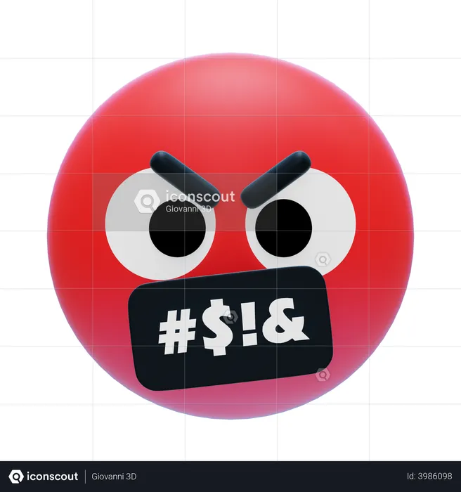 Angry Emoji 3D Icon