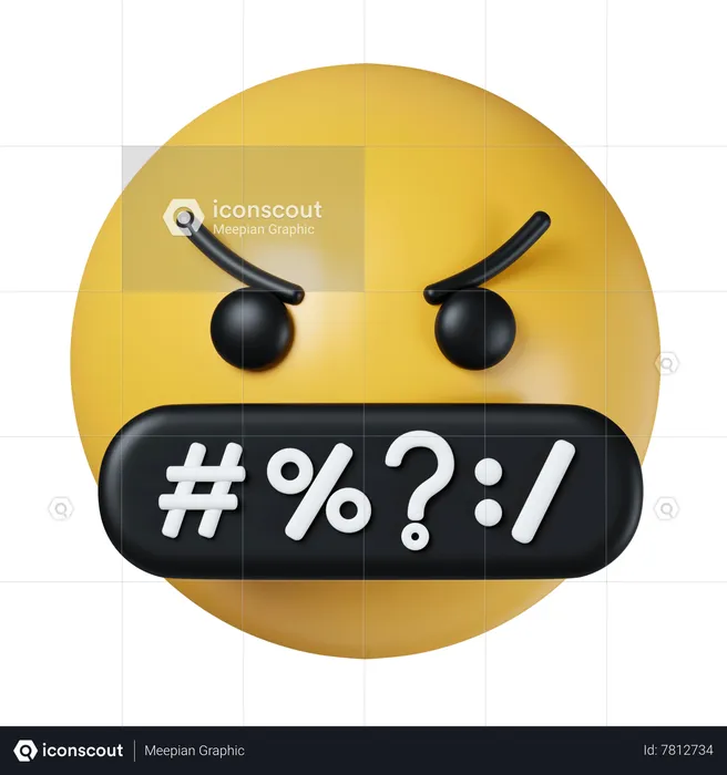 Angry Emoji 3D Icon