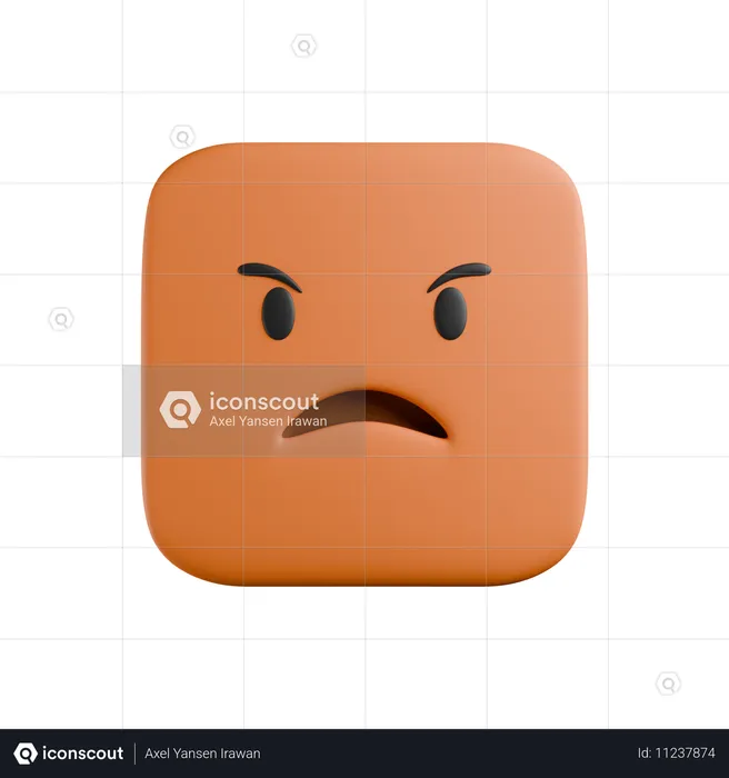 Angry  3D Icon