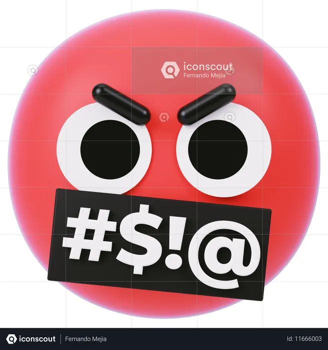 Angry Emoji 3D Icon
