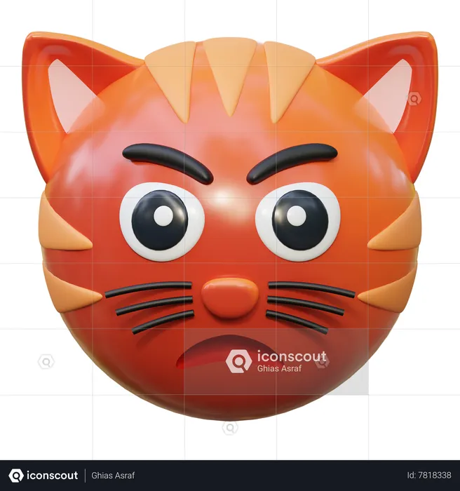 Angry Emoji 3D Icon