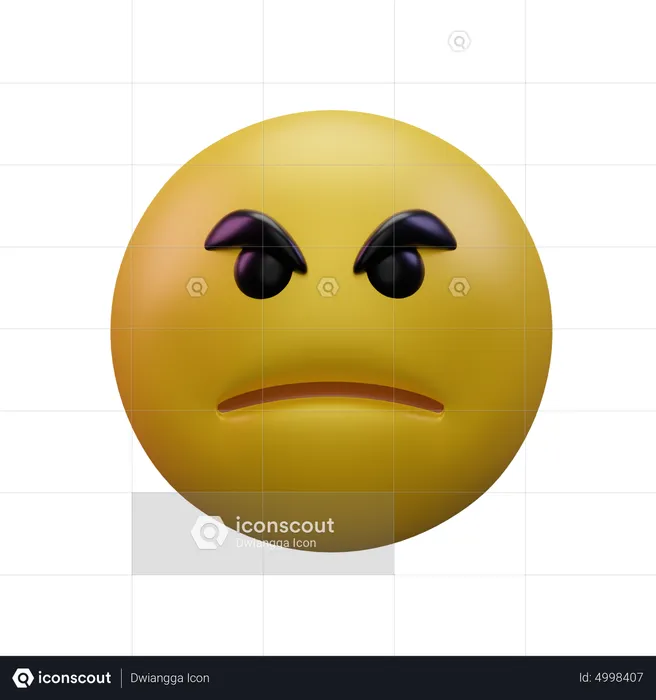 Angry Emoji 3D Icon