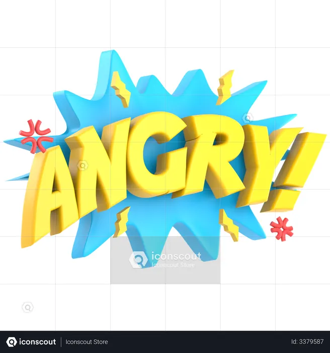 ANGRY  3D Sticker