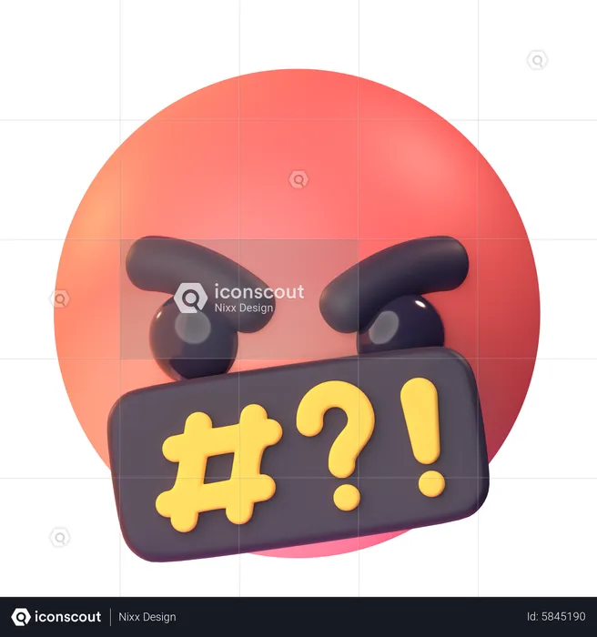 Angry Emoji 3D Icon