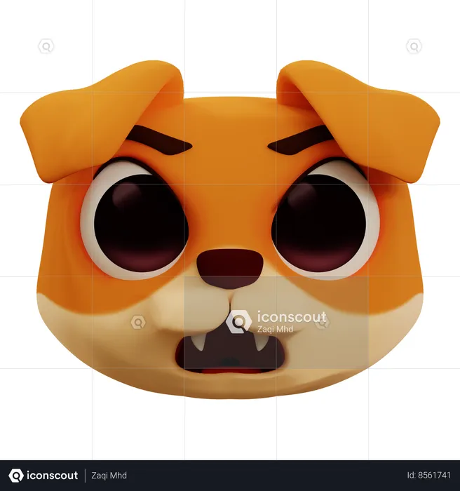 Angry Dog Emoji Emoji 3D Icon