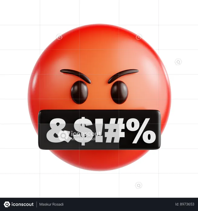 Angry Emoji Emoji 3D Icon