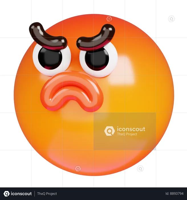 Angry Emoji Emoji 3D Icon