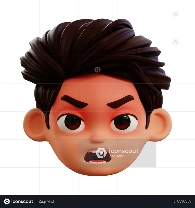 Angry Emoji Emoji 3D Icon